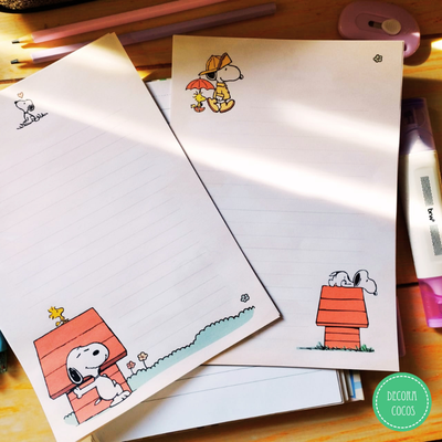 📜 Papel para Cartas y Journaling Snoopy