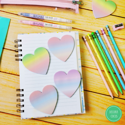Notas adhesivas Corazón degradé x 2