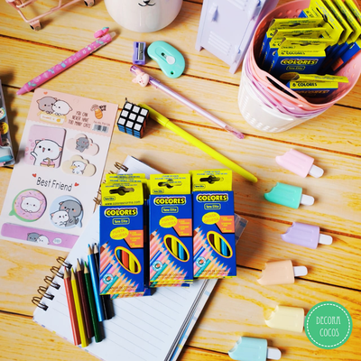 Lapices cortos x 6 colores