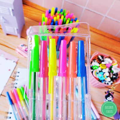 Set de bolígrafos colores x 6