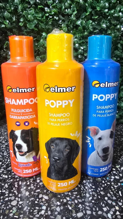 Shampoo para perros marca Elmer Poppy