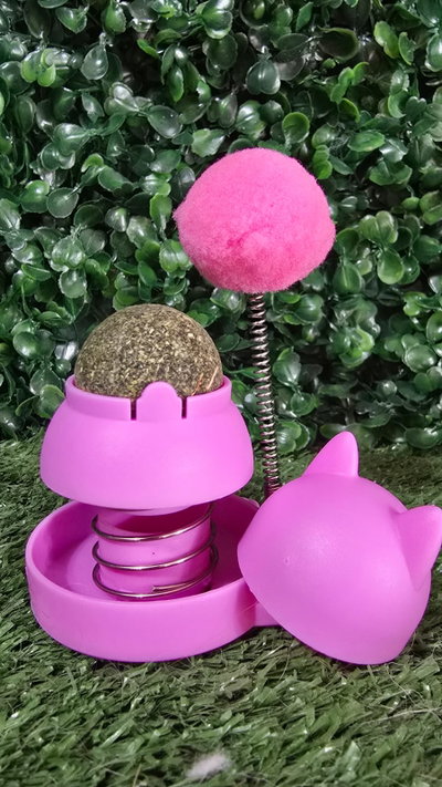 Gatito Catnip para gatos con resorte Y pompón