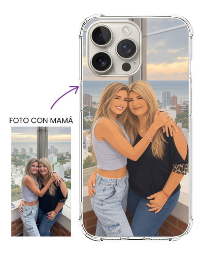 FOTO CON MAMÁ ILUSTRADA