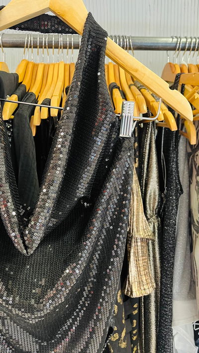 Body Lentejuelas Cuello Volcado