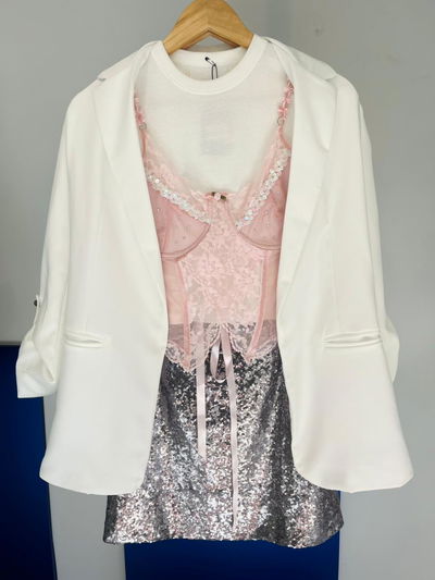 Corset Microtul y Encaje