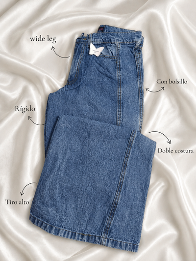 Jean WIDE LEG azul 💙 doble costura