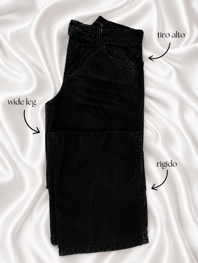 Jean WIDE LEG negro G ✨