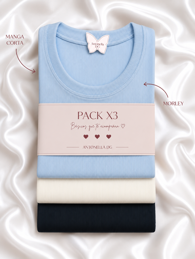 Pack x 3 ✨ remera Manga Corta