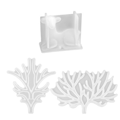 Molde De Silicona Ciervo 2 Cornamentas Para Resina Epoxi Decoracion Y Arte