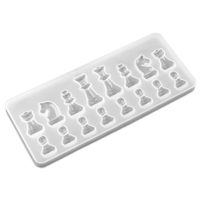 Molde De Silicona Para Piezas De Ajedrez Piezas Planas Resina Epoxi