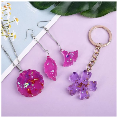 Molde De Silicona Resina Con Forma De Flor, Corazón Y Love