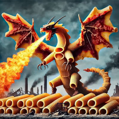 Brainrot Muñeco Articulado Meme Italian Dragoni Caneloni 3D