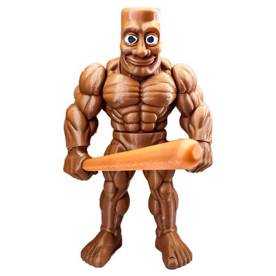 Brainrot Muñeco Articulado Meme Italian Tung Tung Tung Sahur Musculoso 3D