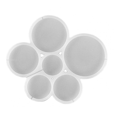 Molde De Silicona Para Resina Y Dulceria 6 Circulos Para Paleta