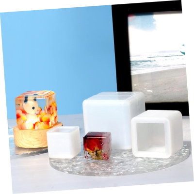 Molde De Silicona 3 Cubos Bordes Y Esquinas Redondeadas Para Manualidades