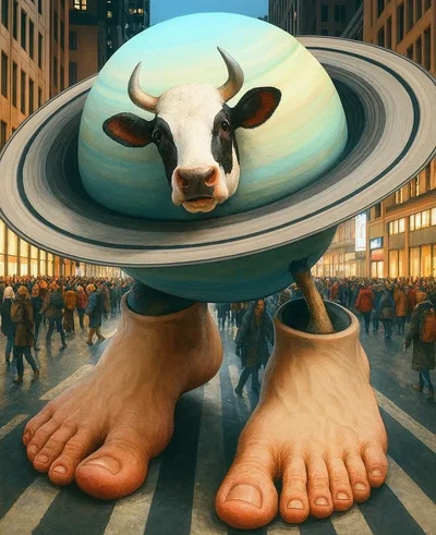 Brainrot Muñeco Articulado Meme Italian La Vaca Saturno Saturnita 3D