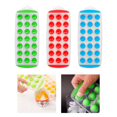 Cubetera De Hielo Plastico Y Silicona 18 Cubos Hielera Para Freezer