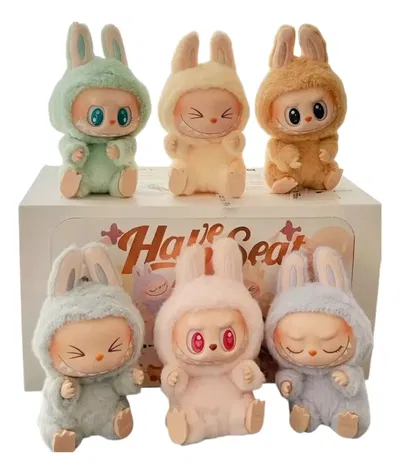 Labubu Oso Peluche Sorpresa Llavero 13 Cm Índigo