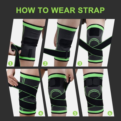 Rodillera Venda Elástica Soporte Compresión Con Velcro Para Rodilla