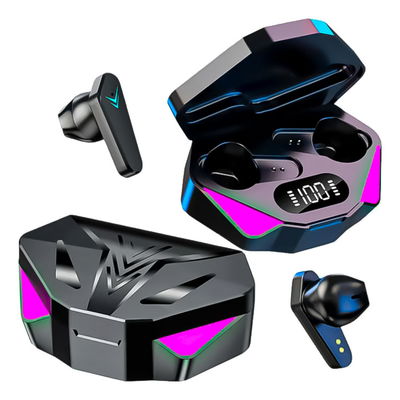 Auriculares Inalámbrico Bluetooth Pantalla Led In-ear Gamer Negro