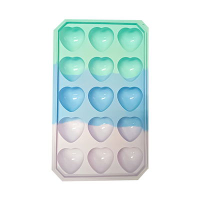 Cubetera De Silicona Con Tapa Hermetica Hielo En Forma De Corazon