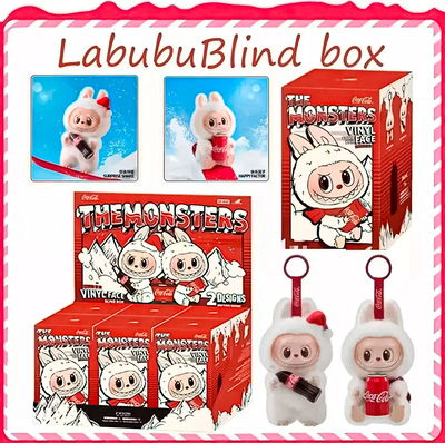 Labubu Version CocaCola Oso Peluche Llavero Sorpresa 13 Cm Índigo