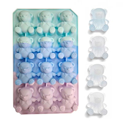 Cubetera De Silicona Con Tapa Hermetica Hielo En Forma De Osito