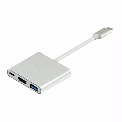 Conversor Tipo C A Hdmi + Usb 3.0 + Tipo C