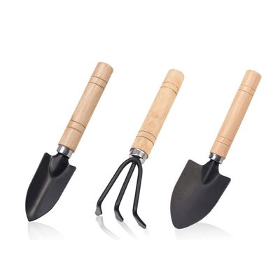 Jardinería Set Mini Pala Y Rastrillo Mango De Madera Herramientas Jardin