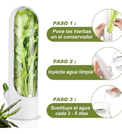 Conservador De Vegetales Hierbas Para Heladera