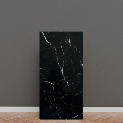 Lamina Vinilo Simil Marmol PVC 30 x 60 Negro y Blanco Pack X 5u.