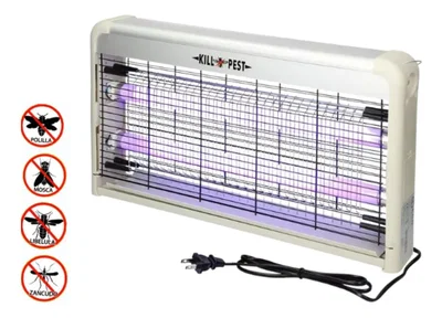 Lampara Led Repelente Mata Moscas Y Mosquitos Insectos 20 W Celeste