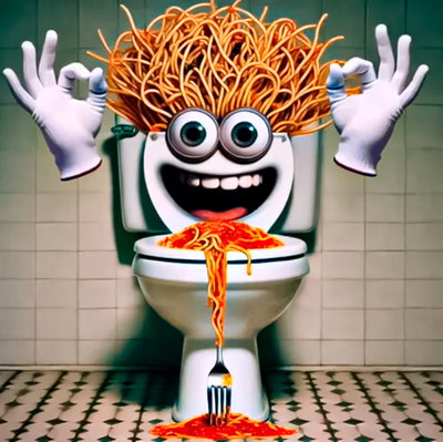 Brainrot Muñeco Articulado Meme Italian Spaghetti Tualetti Inodoro 3D