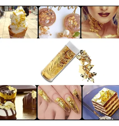 Lamina Papel De Oro Comestible Dorado Reposteria Decoracion