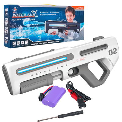 Pistola De Agua Eléctrica Automática Usb Water Blaster Gun Verano Led Playa Niño Niña