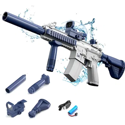 Pistola De Agua Ametralladora M416 Electrica Automatico Usb Auto Verano Playa
