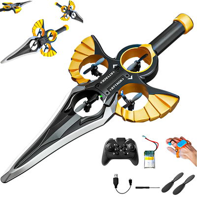 Drone Espada De Juguete Con Control Remoto + Guante Led Dron Aire Libre