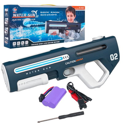 Pistola De Agua Eléctrica Automática Usb Water Blaster Gun Verano Led Playa Niño Niña