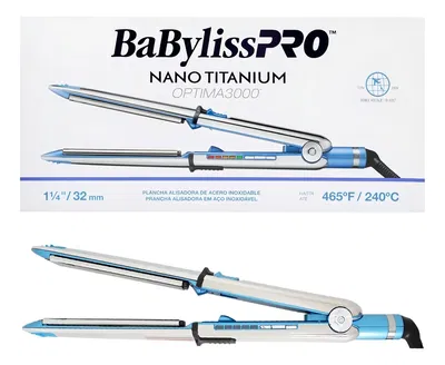 Plancha Pelo Alisadora Óptima 3000 Nano Titanium Bivoltaje BaBylissPRO