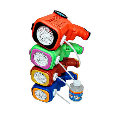 Burbujero Automático Pistola Electrica Led A Pila Liquido Niño Tiktok