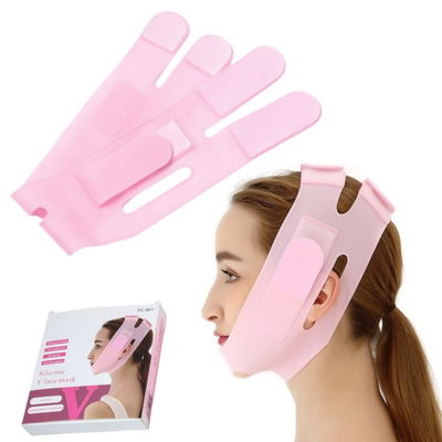 Faja Facial Mascaria De Silicona Para Estiramiento Barbilla Mejilla Y Cuello