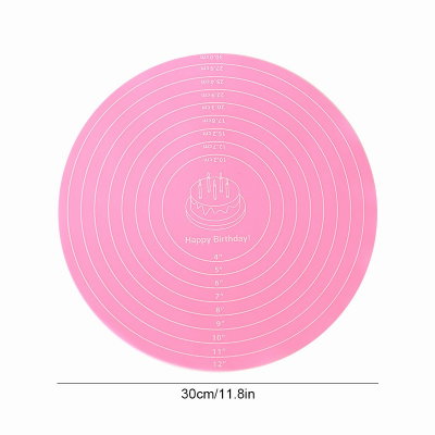 Placa Plancha De Silicona Circular Antiadherente Para Amasar Reposteria Y Pasteleria