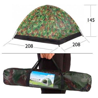 Carpa Camuflada 4 Personas Camping Iglu 208x208x145cm Campamento