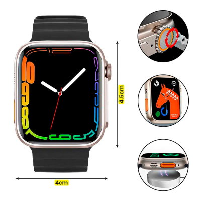 Smartwatch S9 Ultra 49mm Caja De Aluminio + 3 Mallas Intercambiables