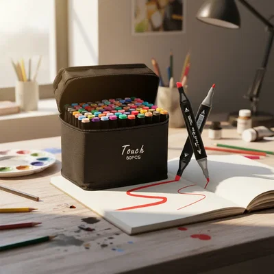 Kit De Marcadores Doble Punta Set X 80u Touch Rotuladores Alcohol Para Dibujo