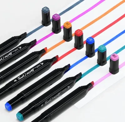 Kit De Marcadores Doble Punta Set X 36u Touch Rotuladores Alcohol Para Dibujo