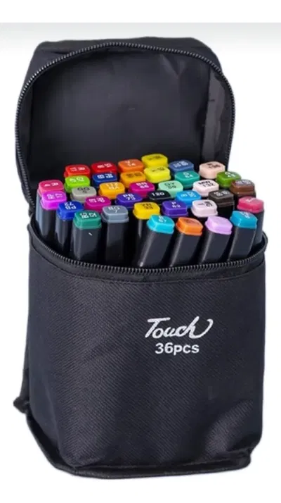 Kit De Marcadores Doble Punta Set X 36u Touch Rotuladores Alcohol Para Dibujo