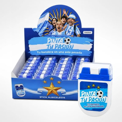 Pinta Cara Pinturas Celeste y Blanca Argentina Maquillaje Facial x1