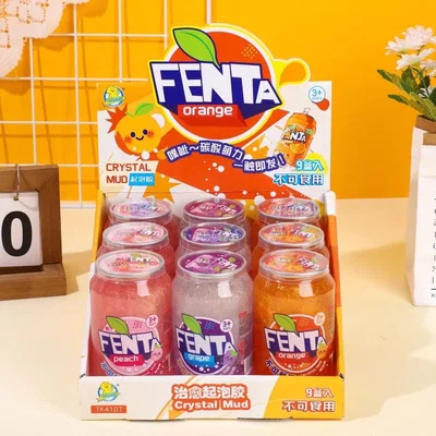 Slime Lata Gaseosa Fanta Con Glitter