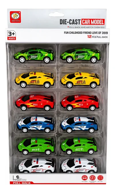 Set X12 Autitos A Fricción Varios Modelos Coleccion
